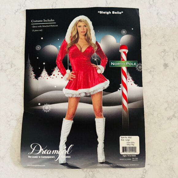 Dreamgirl Sleigh Belle Costume | Mrs Claus | Size Large | Santacon - Picture 1 of 3